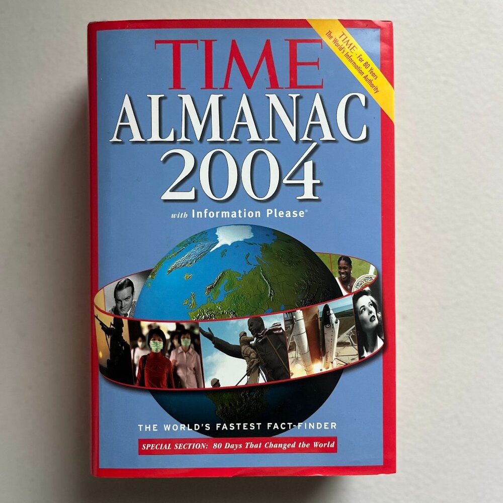 Vintage TIME Almanac 2004 Vintage Hardcover Reference Book 1 Million Facts